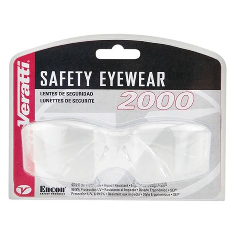 encon® 05778004 veratti 2000™ anti scratch clear safety glasses