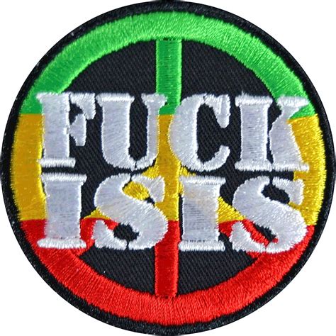 Peace Fuck Isis Aufnäher Bestickt Patch Badge Schwarze Umrandung Amazonde Küche