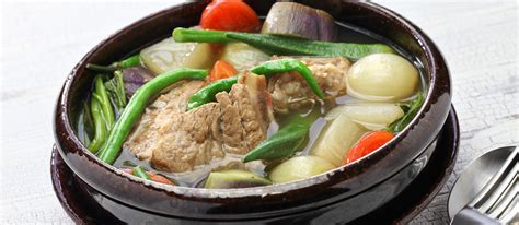 Sinigang Na Baboy Traditional Meat Soup From Philippines Southeast Asia