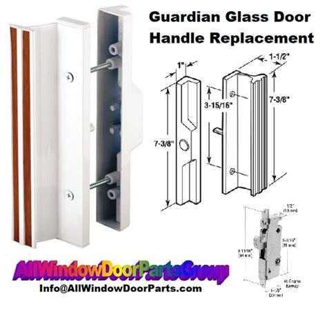 Guardian Tempered Glass Patio Door Replacement Handle All Window Door