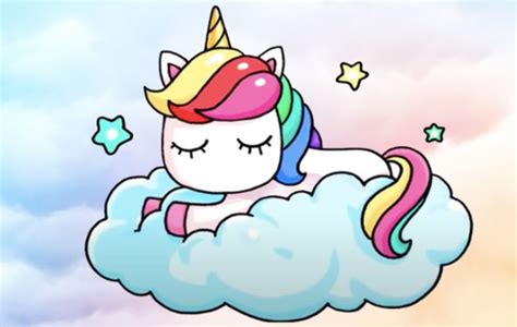 Draw A Cute Unicorn Sitting On A Cloud Small Online Class For Ages 6 8