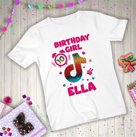 Tik Tok T Shirt Birthday Image Tik Tok Party Supplies 115
