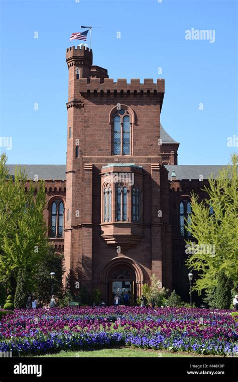 The Smithsonian Institution Building Castle In Washington Dc Stock