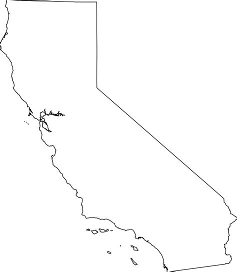 Silhouette California Map Outline Transparent California Outline Png
