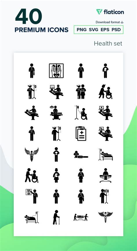 Health Set Icon Pack Free Icon Packs Free Icons Vector Icons Vector