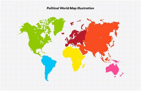 Premium Vector Political World Map Illustration