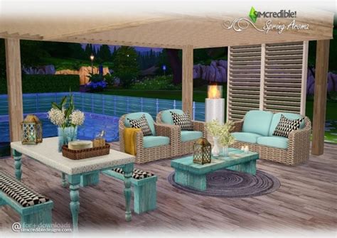 Spring Aroma Patio At Simcredible Designs 4 Sims 4 Updates