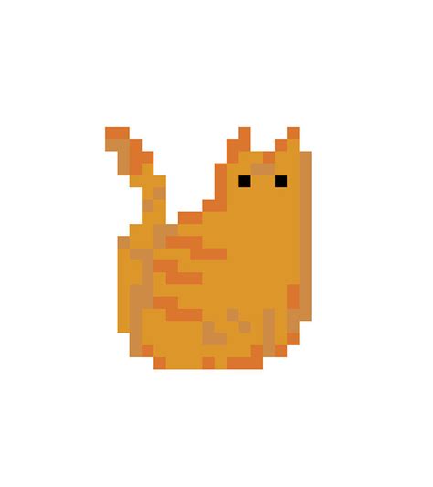 Cat Pixel Art Ginger Digital Art By Andrea