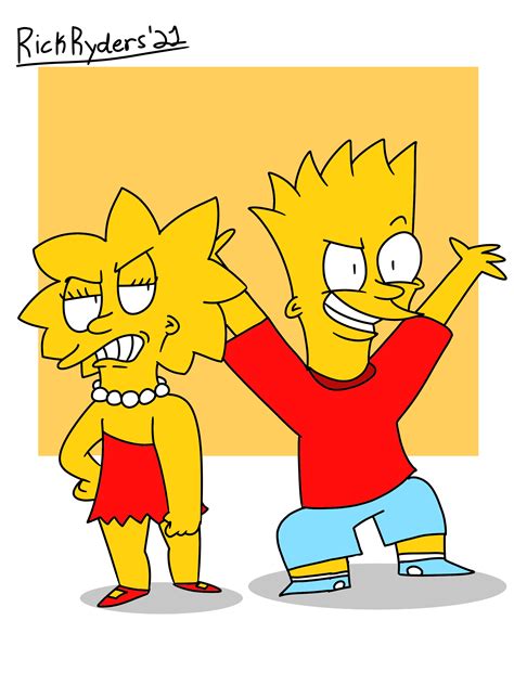 Lisa And Bart Simps By Rickryders On Newgrounds