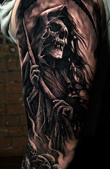 40 Grim Reaper Tattoo Designs And Meaning In 2023 Reaper Tattoo Grim