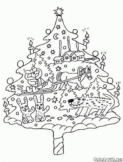 Coloring Tree Pages Unusual Christmas Colorkid Trees