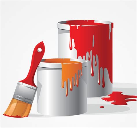 Paint Bucket And Brush Vector Clip Art Free Free Vector Archive