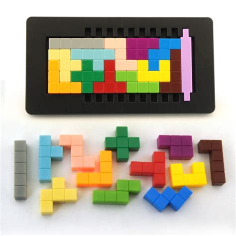 Childrens Tetris Cube Puzzle Plastic Building Blocks Kindergarten Big
