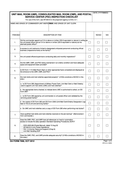 Da Form 7598 1089 Army Forms And Templates Free To Download In Pdf