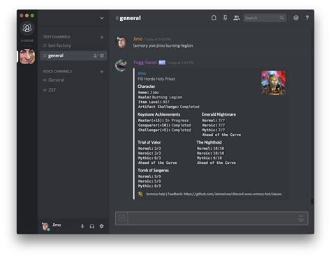 Discord Wow Armory Bot A Python Repository From Jamesives Jamesives