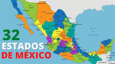 Los 32 Estados De México Y Sus Capitales👉aprende La Geografía De Tu