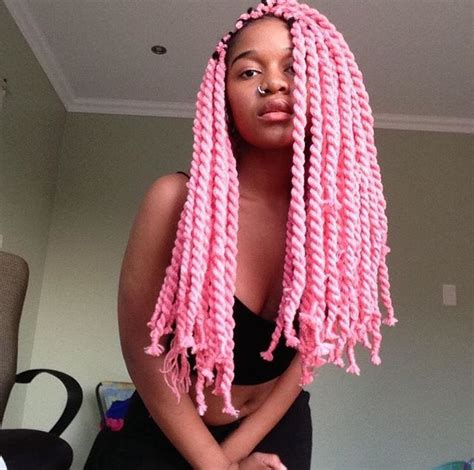 Pink Yarn Twists Love Love Love Hair Pinterest