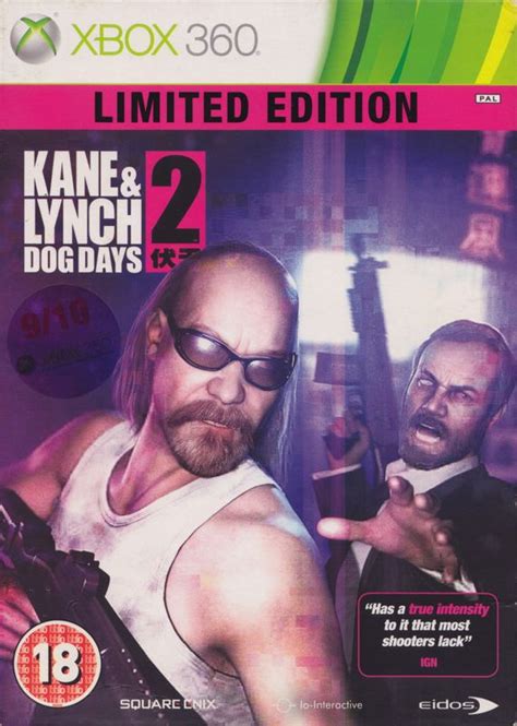 Kane And Lynch 2 Dog Days Limited Edition 2010 Xbox 360 Box Cover