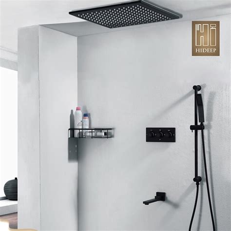 Thebathoutlet.com has been visited by 10k+ users in the past month HIDEEP Bathroom Rainfall Shower Set Black Bronze Rain ...