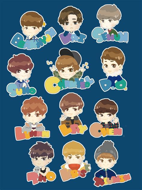 Here you can find the best exo hd wallpapers uploaded by our community. FANART Chibi Members of EXO | Krayhans