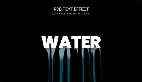 Premium Psd Dripping Water Editable Text Effect