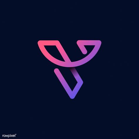 retro colorful letter v vector free image by wan letter v v logo design