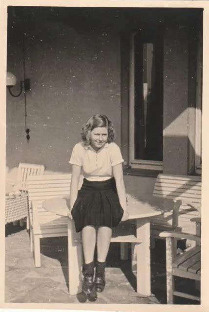 Vintage Foto H Bsches M Dchen Blond Bdm Momentaufnahme Eur Picclick De