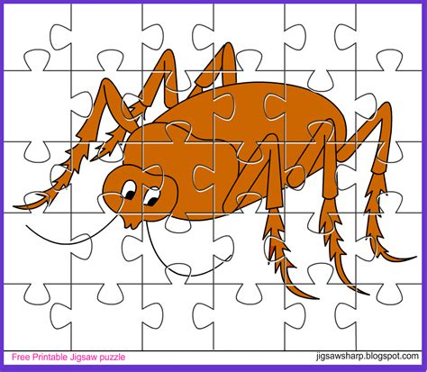 In adobe acrobat pdf format. Free Printable Jigsaw Puzzle Game: Beetle Jigsaw Puzzle