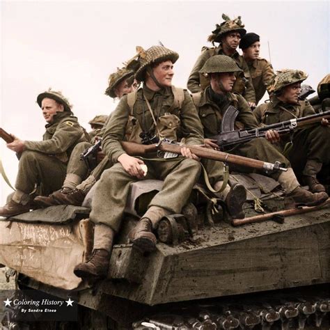 British Infantry Armed With Lee Enfields Smle And A Bren Gun Ride On