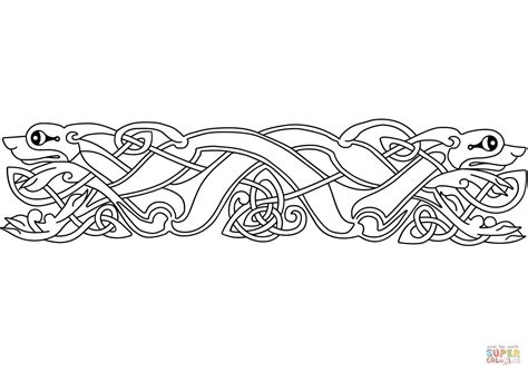 Celtic Animal Ornament Coloring Page Free Printable