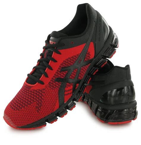 The asics gel quantum 360, specifically, features light, breathable textile and synthetic film upper materials. Asics Gel Quantum 360 Knit Rouge / Noir