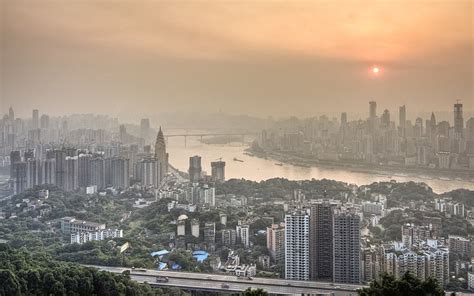 Hd Wallpaper Aerial Photography Of City Buildings Cities Chongqing