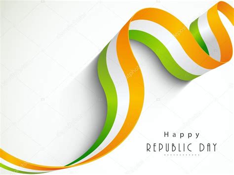 National Flag Color Stripes For Indian Republic Day Stock Vector By