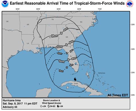 Hurricane Irma Map Latest Project Path And Track For The Storm