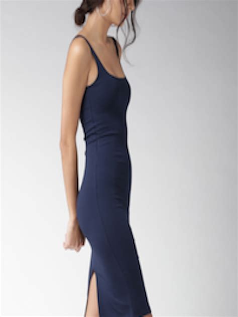 Buy Forever 21 Women Navy Blue Solid Bodycon Dress Dresses For Women 2460297 Myntra