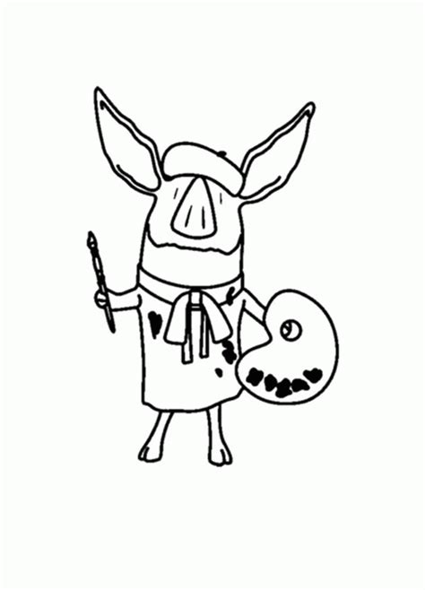 Olivia The Pig Coloring Page Coloring Home
