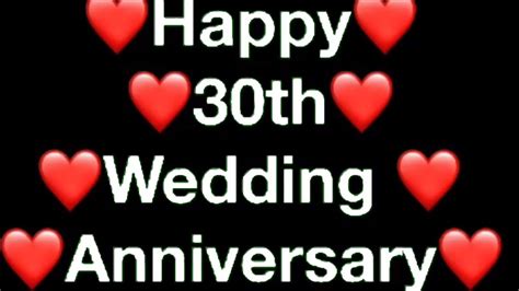 Happy 30th Wedding Anniversary Wishes Message Youtube