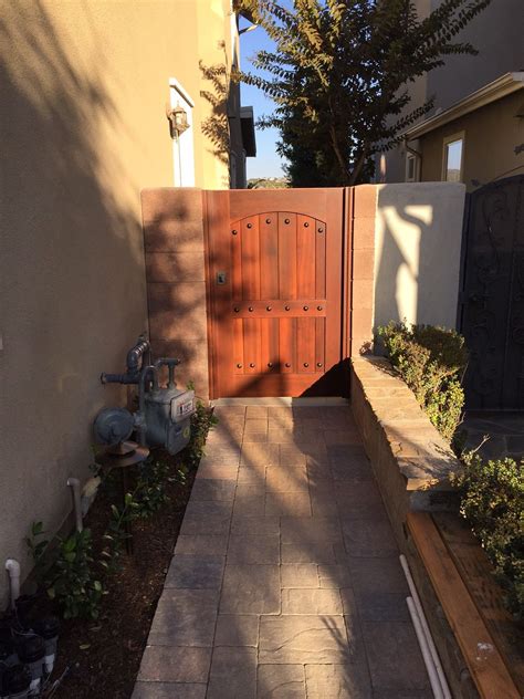 Custom Wood Gate By Garden Passages With Arch In Square Styling And