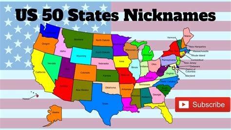 Us 50 States And Nicknames Youtube