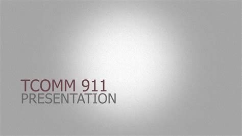 Tcomm 911 Presentation Youtube