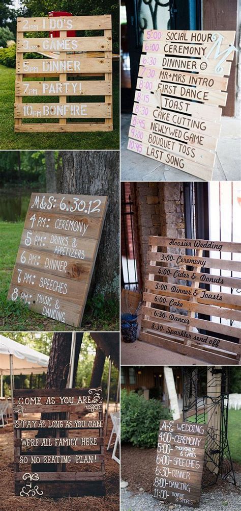 Wooden Pallet Wedding Signs For Country Rustic Events Wood Themed