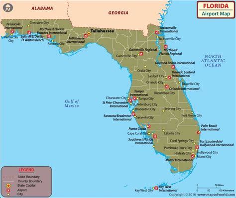 Florida Airports Map Find Here List Of All The Domestic And