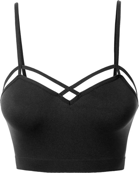 Le3no Womens Plus Size Stretchy Seamless Cut Out Spaghetti Strap