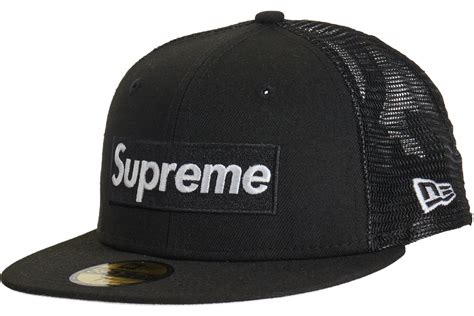 Supreme Box Logo Mesh Back New Era Hat Ss23 Black Ss23 Us