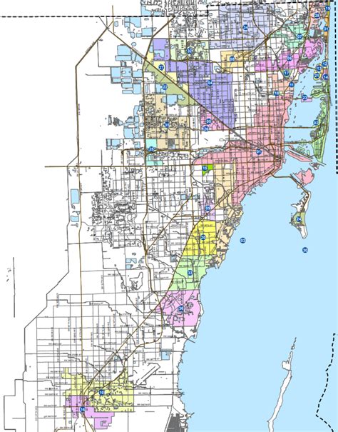 Miami Dade County Fl Wall Map Color Cast Style By Marketmaps Images