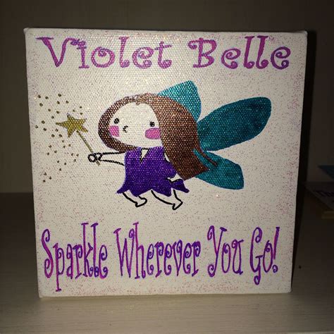 Personalised Sparkly Fairy Canvas Crafty Personalised Canvas