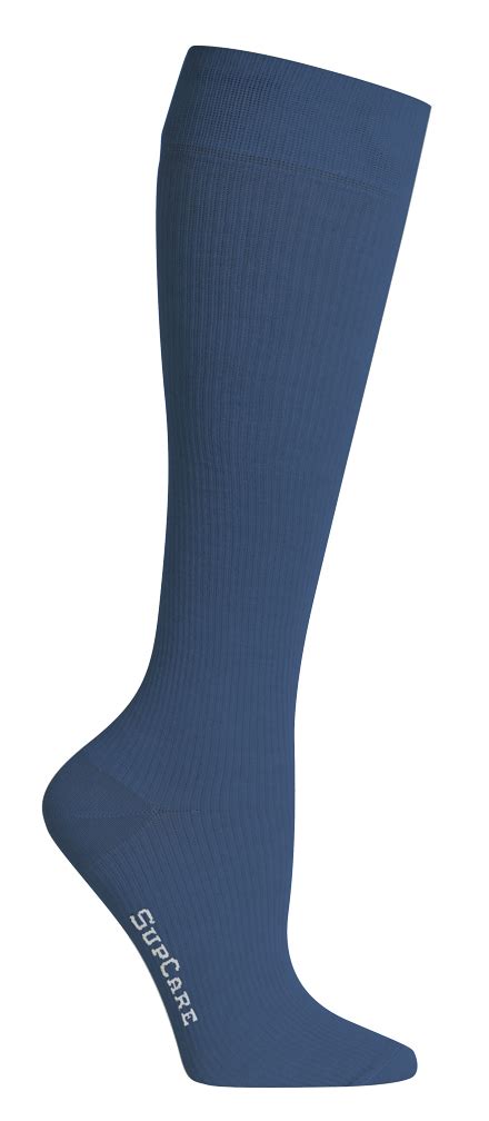 Compression Stockings Blue With Bamboo Fibers