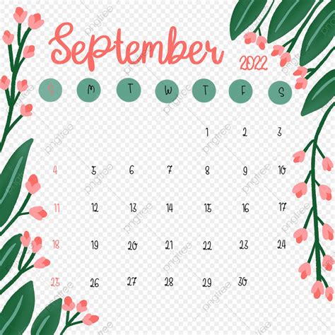 Gambar September 2022 Kalender Ilustrasi Clipart Ke 2 Ilustrasi Seni