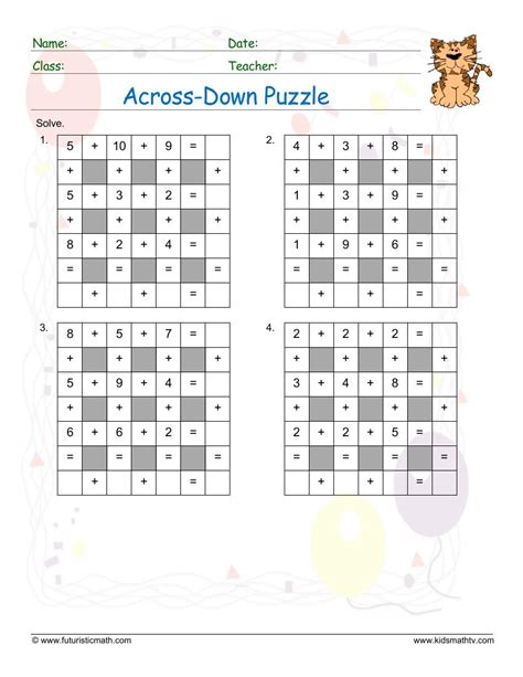 Puzzles for children of all ages.pdf. Free Math Puzzles Worksheets pdf printable | MATH ZONE FOR KIDS