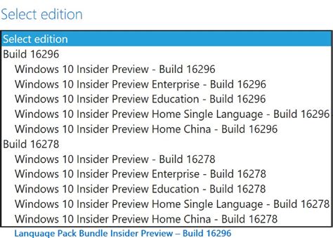 Microsoft выпустила официальные Iso образы сборки Windows 10 Build 16296